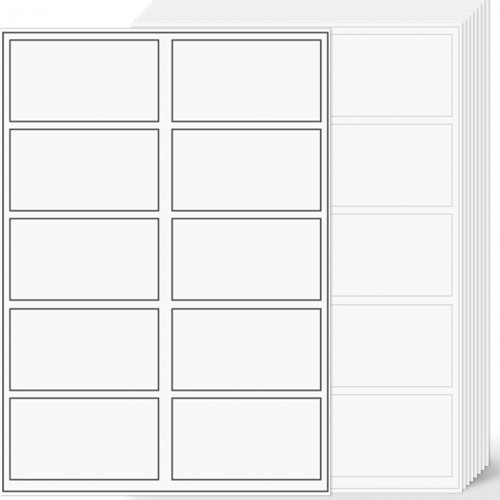 2"x4" Shipping Address Labels, 10-UP Blank Mailing Labels, White Self-Adhesive Customized Stickers for Inkjet and Laser Printer [500 Sheet, 5000 Labels]