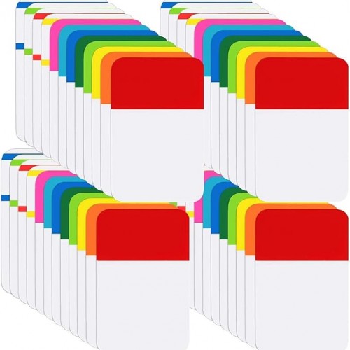 KICNIC File Index Tabs 1 Inch Sticky Flags 960 Pcs, Colored Page Markers Self Adhesive, Repositionable Note Tabs for Documents, Books, Paper, Notebooks, Filing and Folders [24 Sets, 10 Colors]