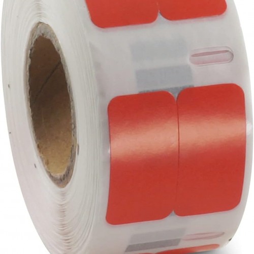 BETCKEY Colored Labels Compatible with Dymo 30333 (1/2" x 1") Extra Small Labels (2-up), Compatible for Dymo LabelWriter Thermal 450, 4XL & Zebra Desktop Printers [2 Rolls, Red]