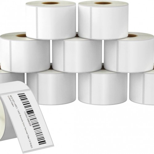 BETCKEY - 2.25" x 4" (57 mm x 102 mm) Multipurpose & Shipping Labels Compatible with Zebra & Rollo Label Printer,Premium Adhesive & Perforated [10 Rolls, 3500 Labels]