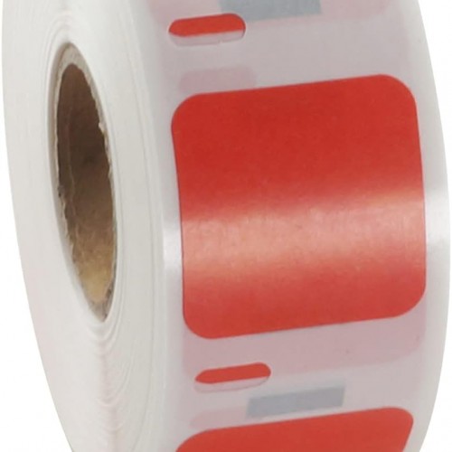 BETCKEY Colored Labels Compatible with Dymo 30332 (1" x 1") Square QR code's Multi-Purpose Labels, Compatible for Dymo LabelWriter Thermal 450, 4XL & Zebra Desktop Printers [2 Rolls, Red]