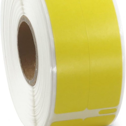BETCKEY Colored Labels Compatible with Dymo 30277 (9/16" x 3-7/16") File Folder(2-up) Labels, Compatible for Dymo LabelWriter Thermal 450, 4XL & Zebra Desktop Printers [1 Roll, Yellow]