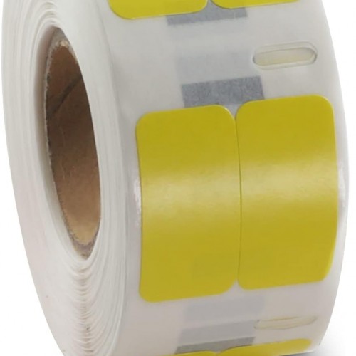 BETCKEY Colored Labels Compatible with Dymo 30333 (1/2" x 1") Extra Small Labels (2-up), Compatible for Dymo LabelWriter Thermal 450, 4XL & Zebra Desktop Printers [2 Rolls, Yellow]