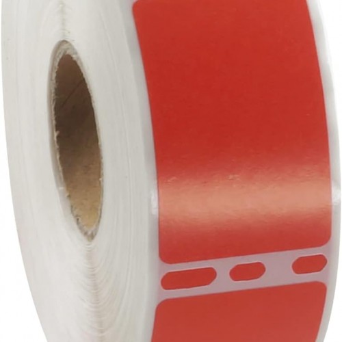 BETCKEY Colored Labels Compatible with Dymo 30347 (1" x 1-1/2") Book Spine Lables, Compatible for Dymo LabelWriter Thermal 450, 4XL & Zebra Desktop Printers [1 Roll, 750 Labels, Red]