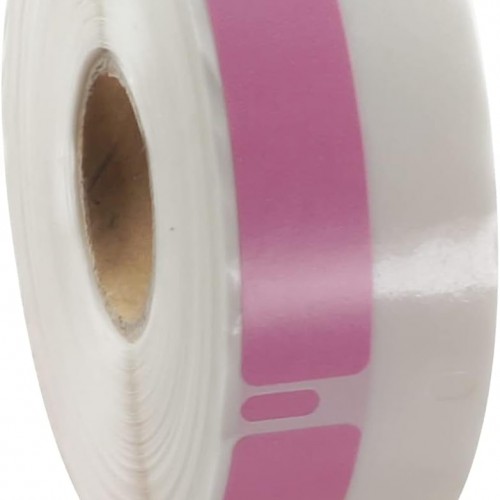 BETCKEY Colored Labels Compatible with Dymo 30346 (1/2" x 1-7/8") Library Barcode Labels, Compatible for Dymo LabelWriter Thermal 450, 4XL & Zebra Desktop Printers [1 Roll, Pink]
