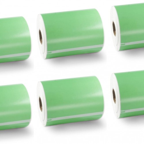 BETCKEY Colored Labels Compatible with Dymo 1744907 (4" x 6") Extra Large Shipping Labels, Compatible for Dymo LabelWriter Thermal 4XL & Zebra Desktop Printers [6 Rolls, Green]