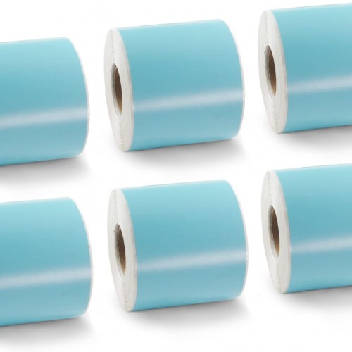 BETCKEY Colored Labels Compatible with Dymo 99019 (2-5/16" x 7-1/2") for Files, Folder, Binders, Compatible for Dymo LabelWriter Thermal 450, 4XL & Zebra Printers [6 Rolls, 900 Labels, Light Blue]