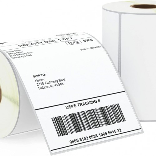 BETCKEY - 4" x 6" (102 mm x 152 mm) Shipping Labels Compatible with Zebra & Rollo Label Printer(not for dymo 4XL), Premium Adhesive & Perforated [2 Rolls, 500 Labels]